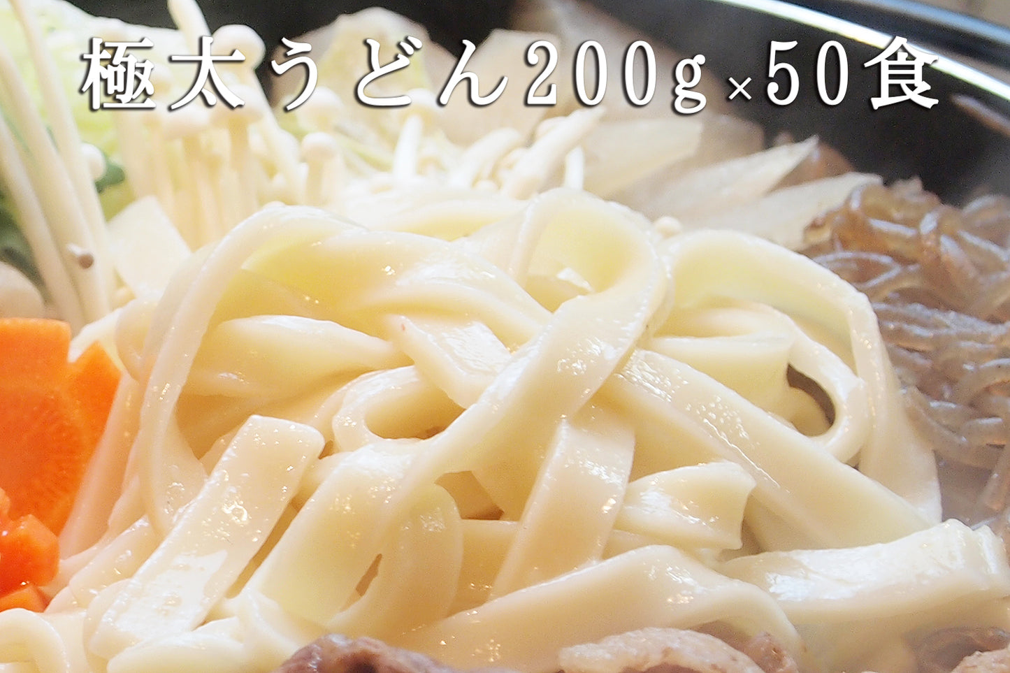 【飲食店用】　四万十の極太うどん200g×50食　※こちらは極太麺です。【冷凍】【送料込み】【業務用】