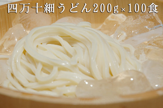【飲食店用】四万十細うどん200g×100食　【冷凍】【送料込み】【業務用】　※こちらは細麺です。